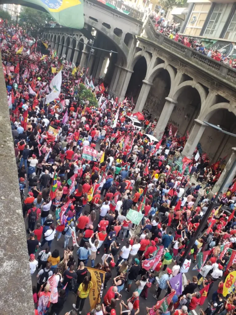 caminhada com lula